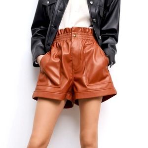 Woman’s Zara Faux Leather Shorts - NEW WITH TAGS
